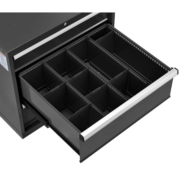 Global Industrial Divider Kit for 10inH Drawer of Modular Drawer Cabinet 30inWx27inD, Black 316083 - main